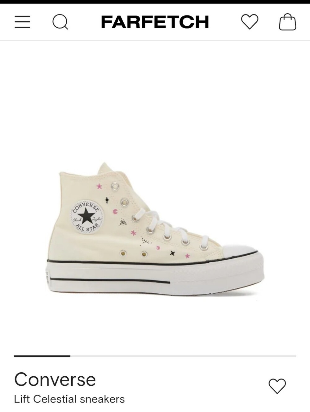 Converse Women's Lift Celestial High-Top Sneakers in Cream